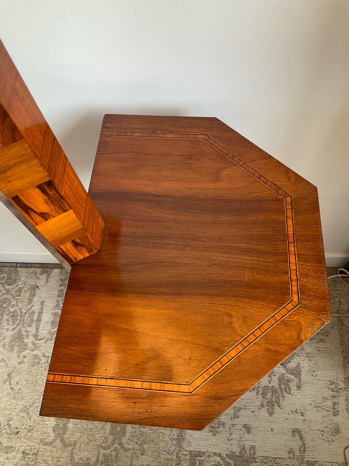 De Coene Art Deco floor lamp in marquetry