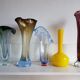 Vase art déco en verre par Adam Jablonski 1960s