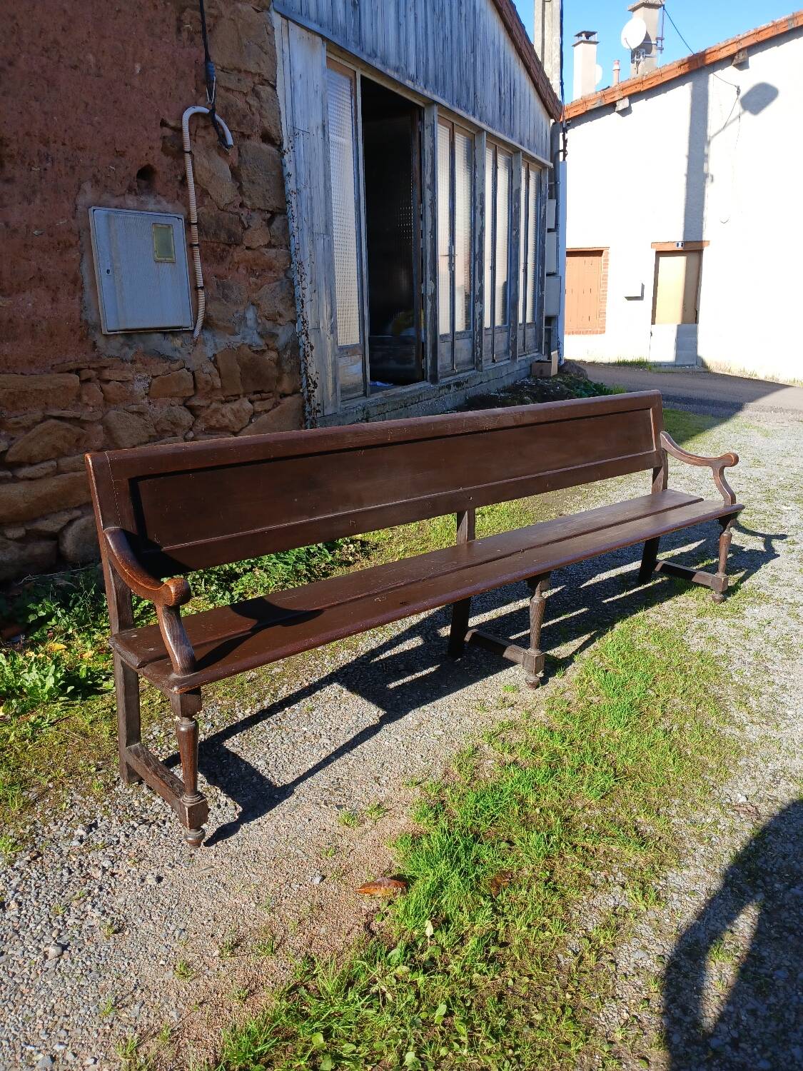 Pair of antique church pews