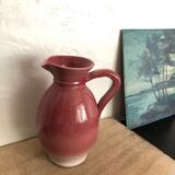 Pink ceramic pitcher