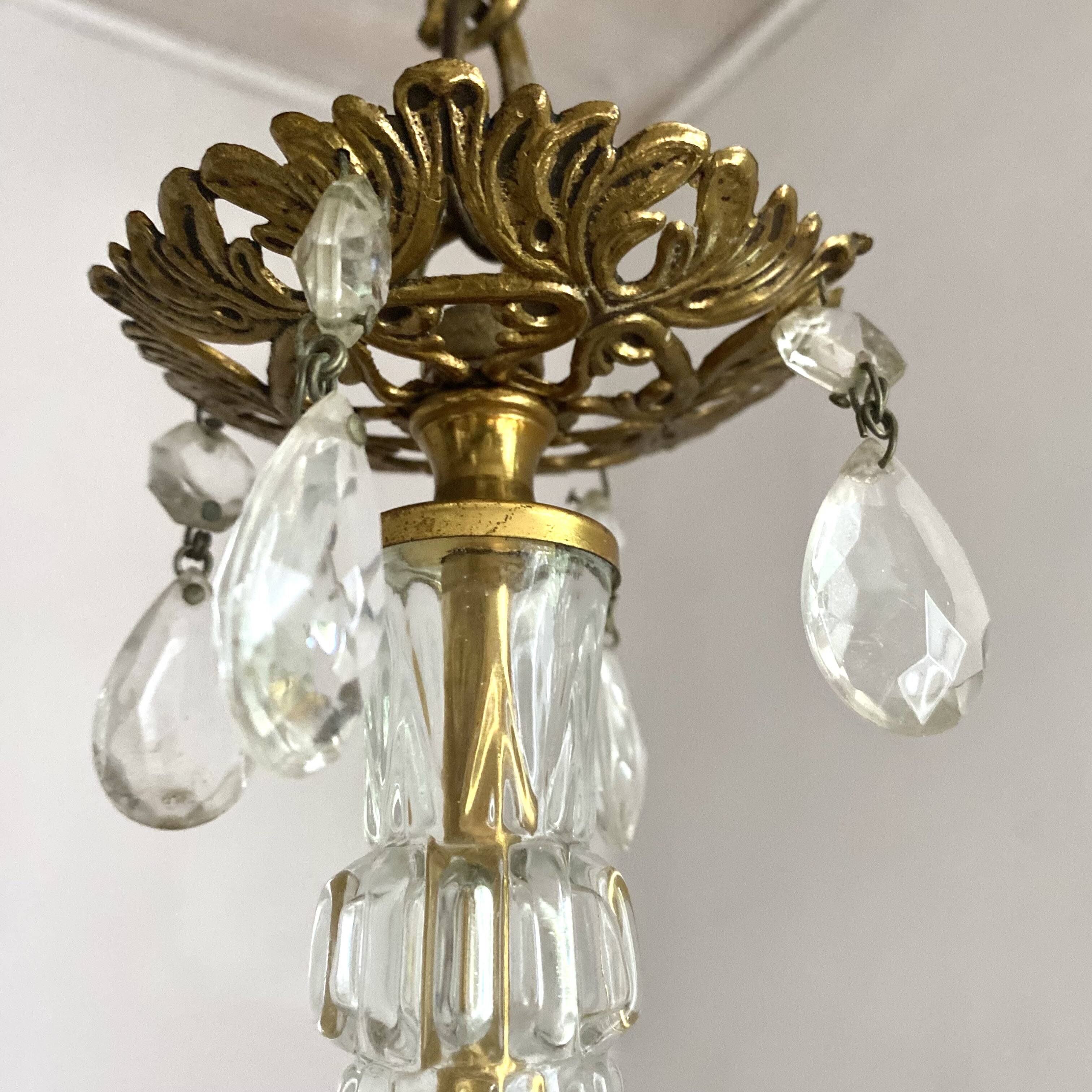 Chandeliers with glass drops 3 lights