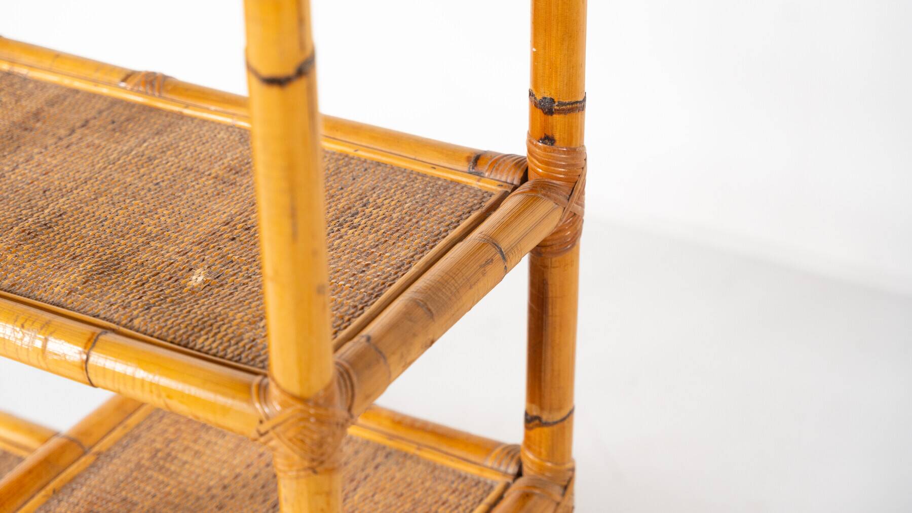 Mid-Century Modern Bamboo Shelve, Italy, 1970s