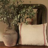 Cushion torchons chevrons bands red green yellow