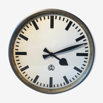 Horloge d'usine vintage 1950