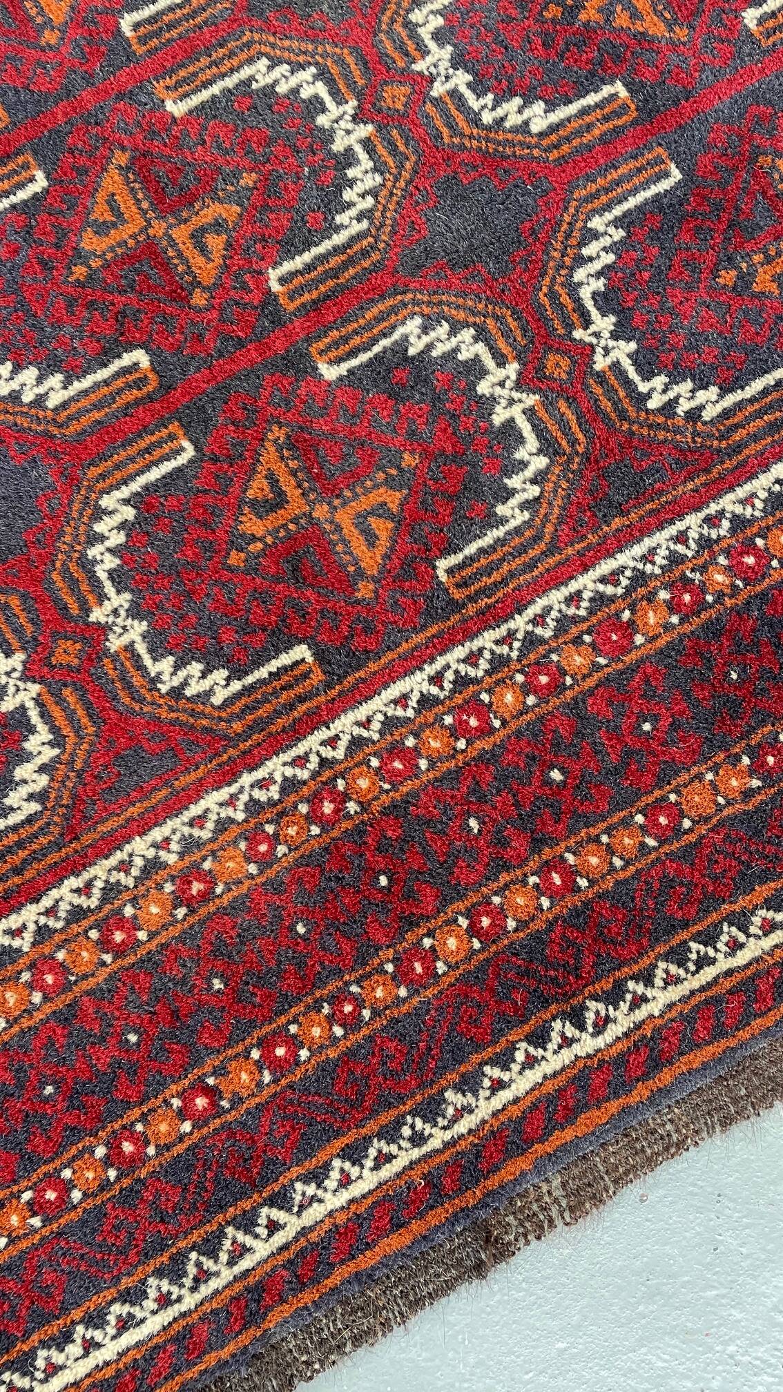 Tapis artisanal vintage - 102cm x 204cm