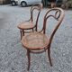 Pair of Thonet bistro chairs in bent wood no. 14