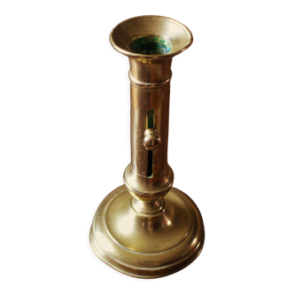Brass pusher torch candle holder
