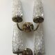 Pair 1960 brass wall light