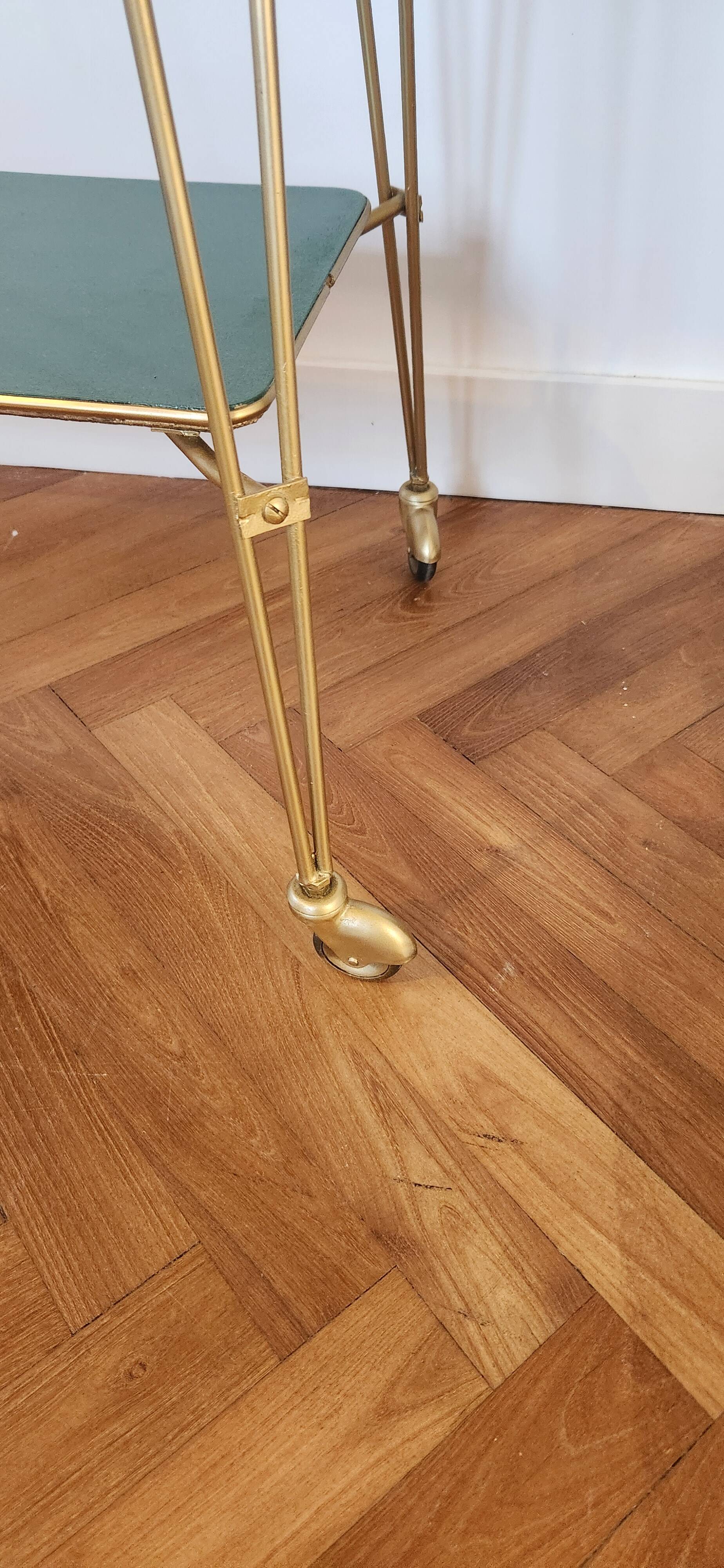 vintage rolling serving cart