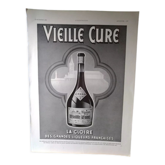 Old Cure beverage paper advertisement from a period magazine year 1938