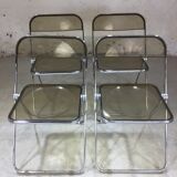 Lot of 4 chairs "Plia" by Giancarlo Piretti
