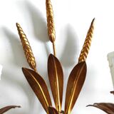 Pair of wall lights with ears of wheat decor