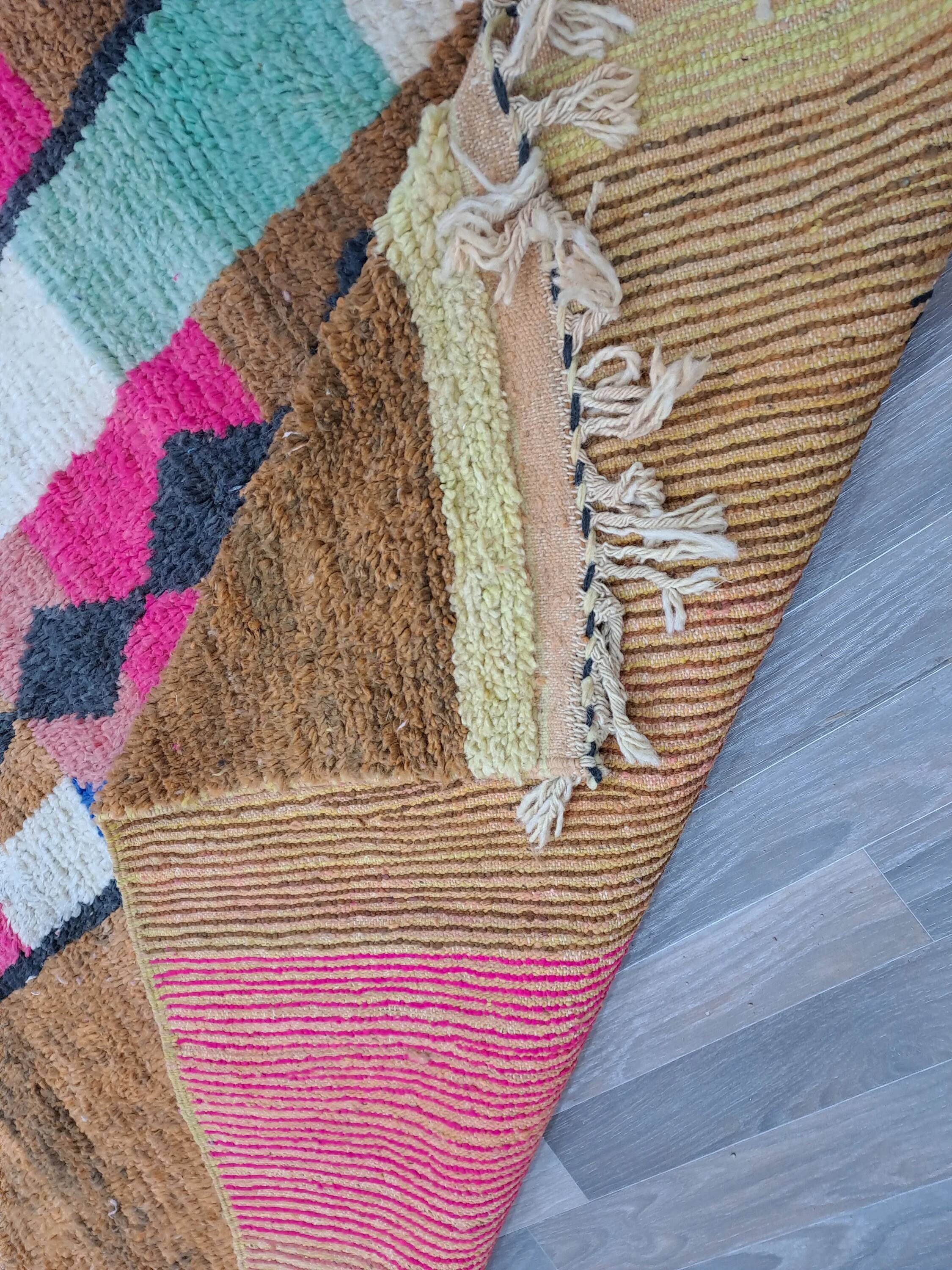 Traditional Berber rug in natural wool 3x2 m