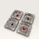 4 Baccarat ashtrays in hand-painted crystal