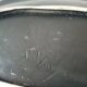 Large fish platter ceramic 1950s 1960s vintage purple & black signed years