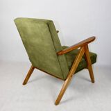 Fauteuil vintage vert olive modèle B-310, années 1970