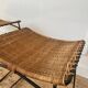 Pair of Raoul Guys stools for Airborne in wicker 1950