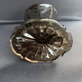 Art Deco smoked glass vase