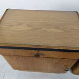Pair of vintage oak bedside tables