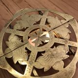 Old copper trifle with candle holder