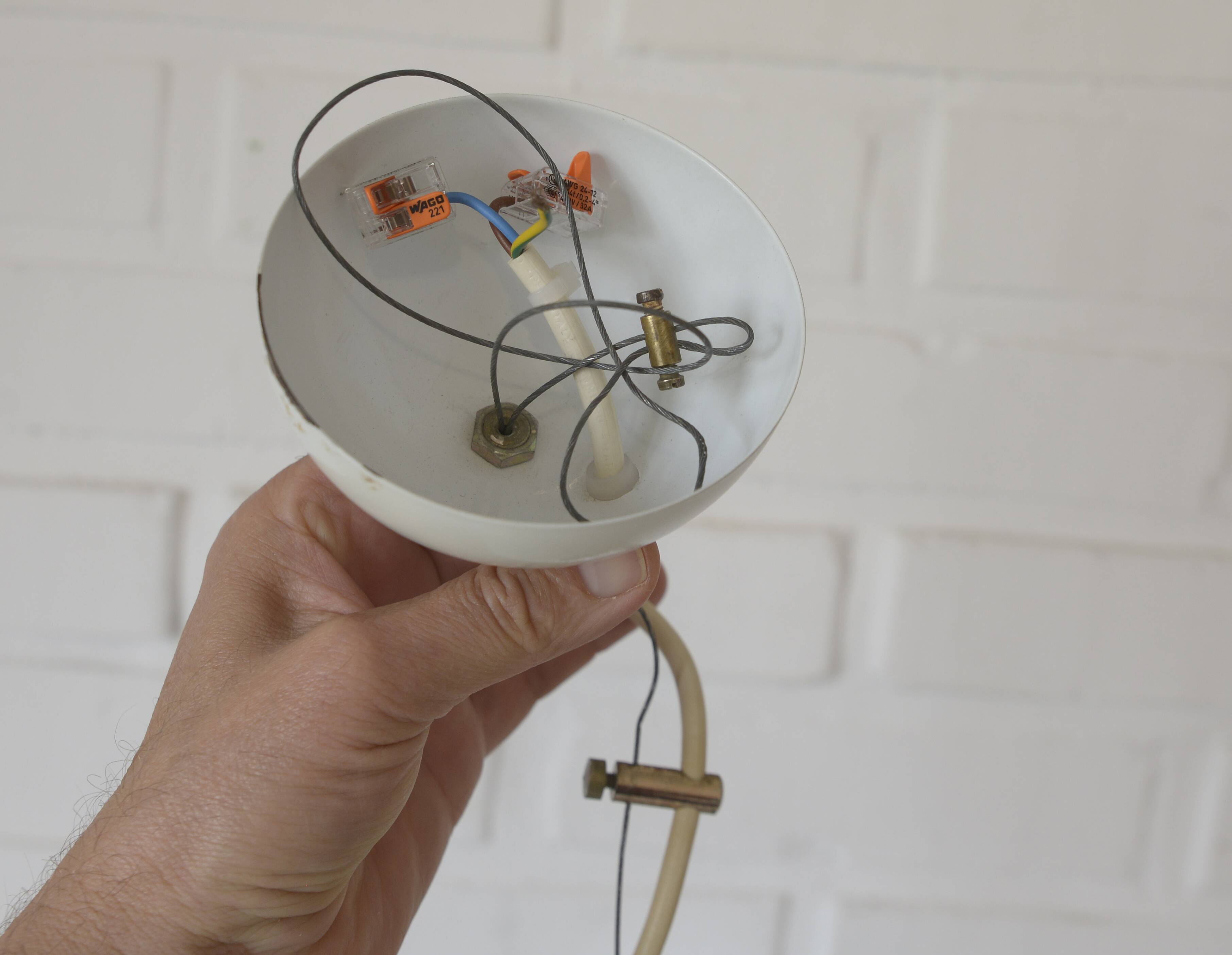 Vintage Murano lamp / swirl glass chandelier / unique hanging lamp 1980's