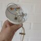 Vintage Murano lamp / swirl glass chandelier / unique hanging lamp 1980's