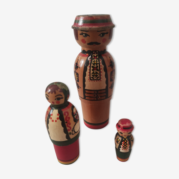 Figurine poupée russe lot de 3