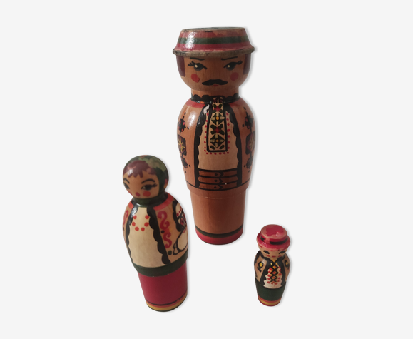 Figurine poupée russe lot de 3