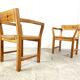 Vintage scandinavian pine wood dining chairs, 1960s by GM Mobler