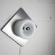 Doria Leuchten ceiling light 1960, Germany, Aluminum and Opaline + new chrome bulb