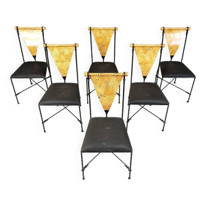 lot 6 chaises salle - 1970