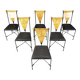 Set of 6 post modern dining chairs, 1970s
