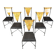Set of 6 post modern dining chairs, 1970s