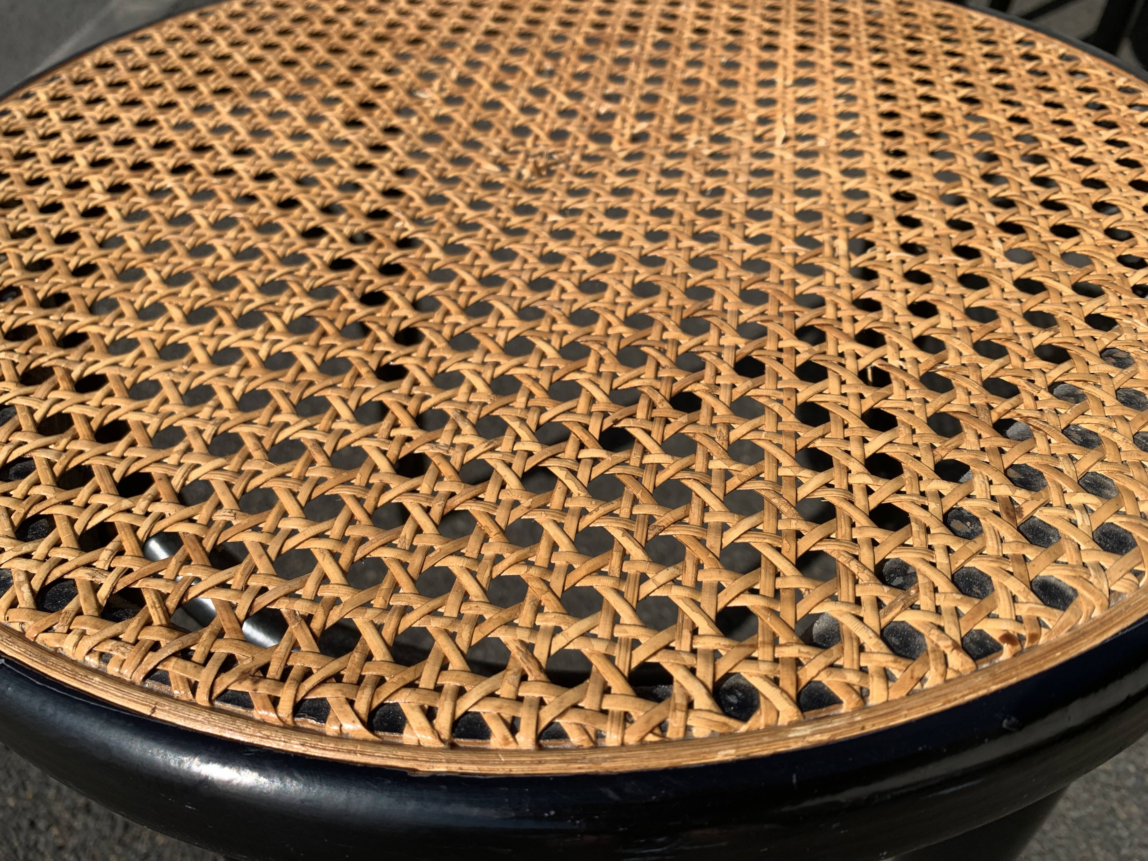 4 chaises bistrot cannées Thonet ZPM Radomsko en bois courbé