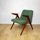 Fauteuil Bunny, bouclé vert des années 1970 par J. Chierowski
