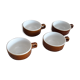 Anciennes tasses de café - céramiques marron typique des buffets de gare