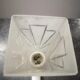Wall lamp old white porcelain art deco bathroom 1920 tulip engraved glass