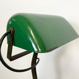 Vintage green enamel bank lamp from Astral, 1930s