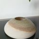 Vintage studio pottery signed - Variegated green and raw earth