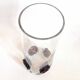 Crystal vase inlaid with button 1970s Height 25 cm