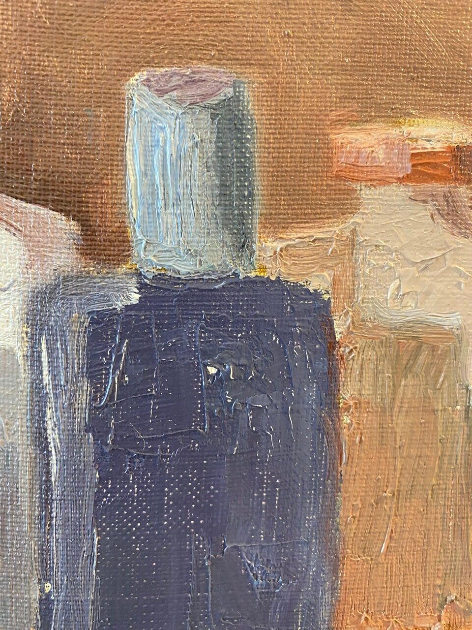 Old painting, still life with bottles, signed Milliquet (1896-1982)