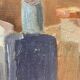 Old painting, still life with bottles, signed Milliquet (1896-1982)