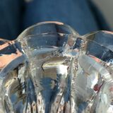 19th century moulded crystal candlestick