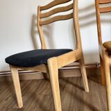 Set of 4 ribbed fabric chairs