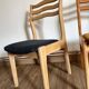 Set of 4 ribbed fabric chairs