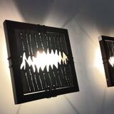 Paire d'appliques murales brutalistes de Ravi Sing pour Lightworks, années 1980