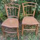 Deux chaises bistrot cannées