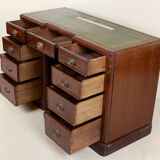 Bureau Victorian oak and leather