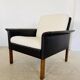 1960s retro Hans Olsen rosewood and leather lounge chair