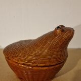 Vintage rattan rattan box varnished PM